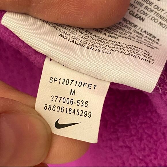 Nike Golf hot neon Pink Polka Dot Tour Performance Therma-Fit Jacket Full Zip M - Picture 8 of 13